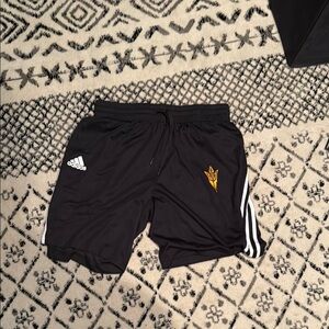Adidas Black Men's Shorts with ASU logo